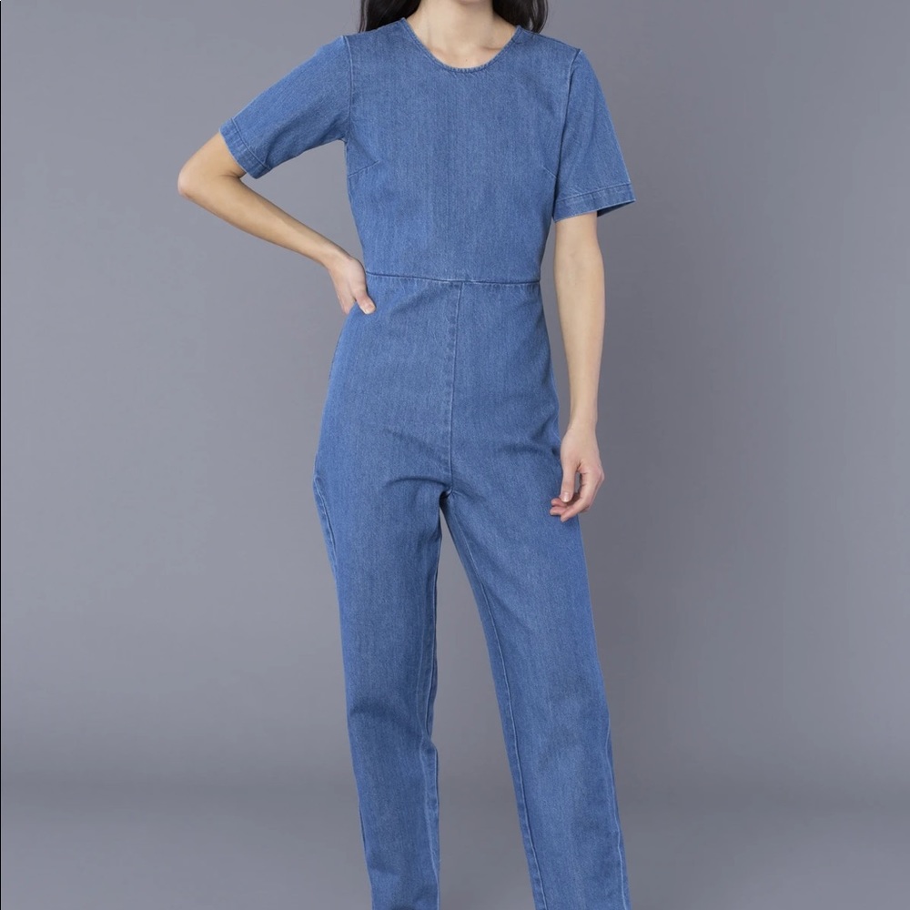Ilana Kohn denim Lee jumpsuit sz4